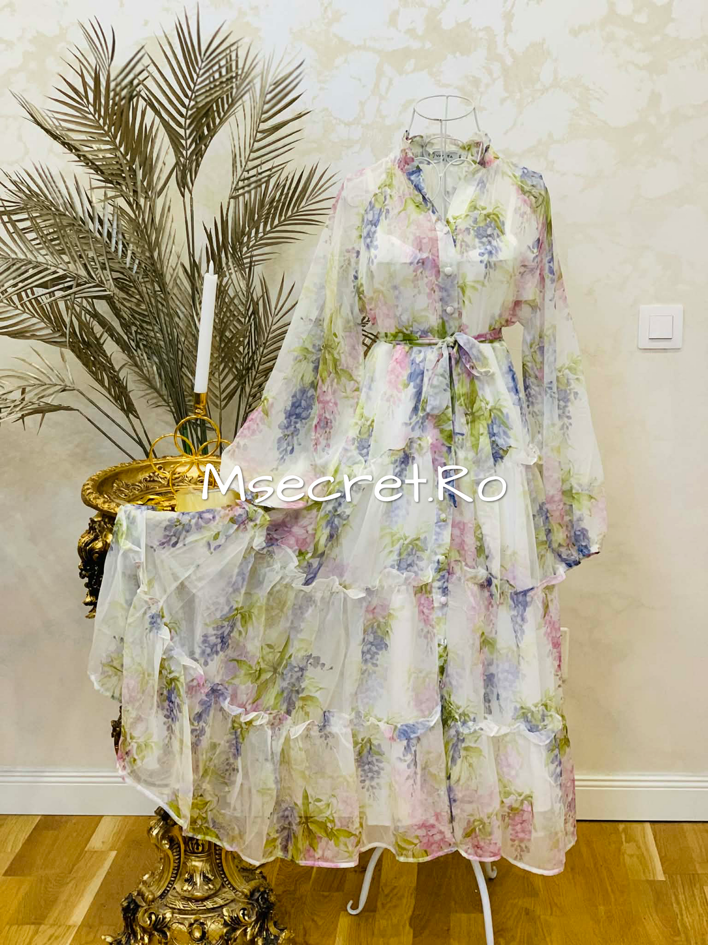 Rochie florala din matase