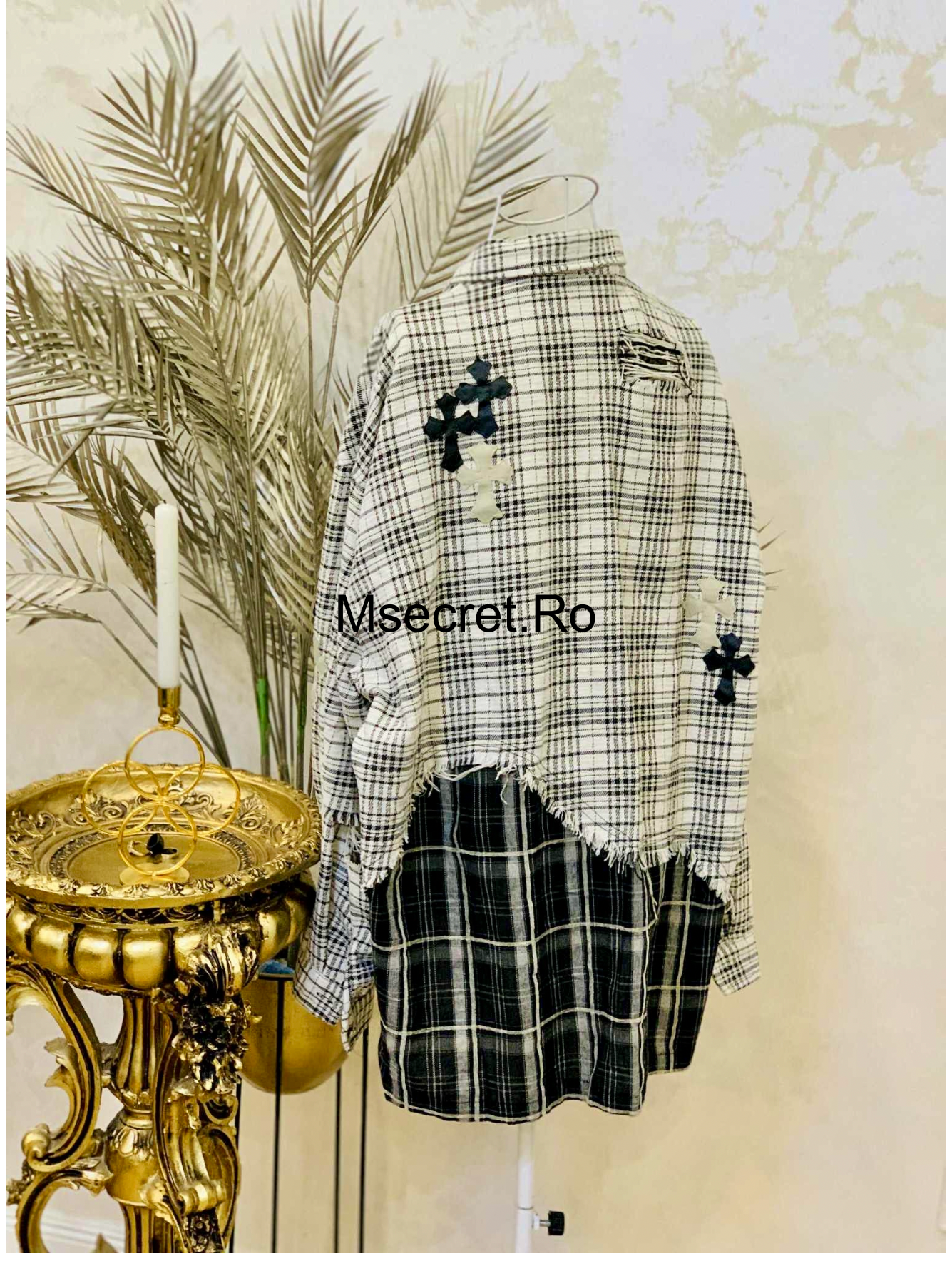 Camasa asimetrica cu carouri