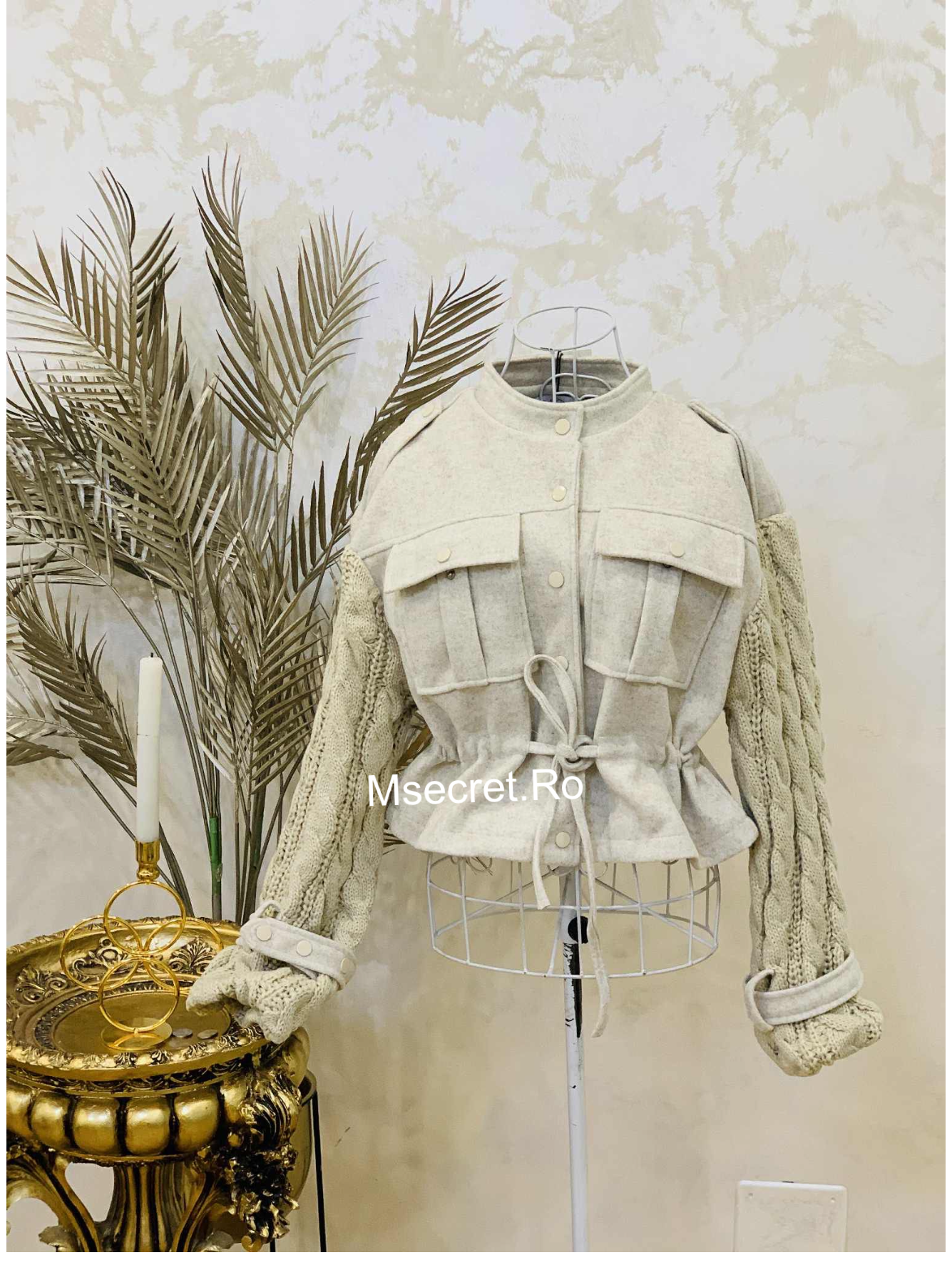 Geaca din stofa cu lana