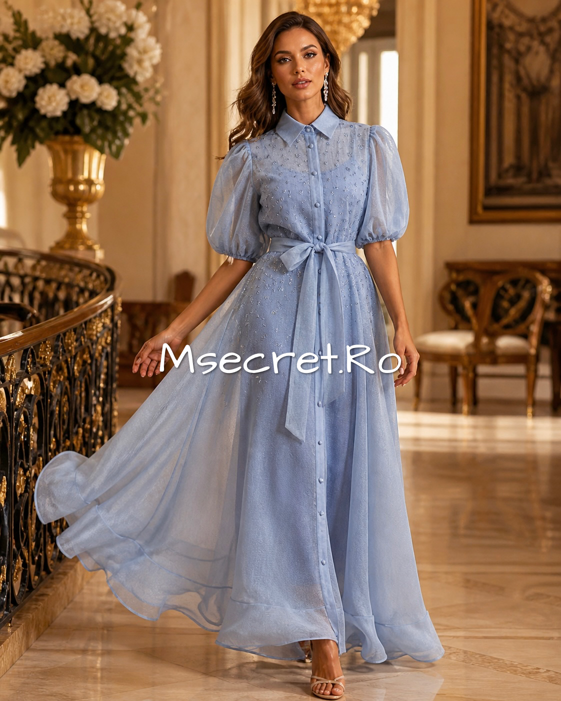 Rochie lunga eleganta blue