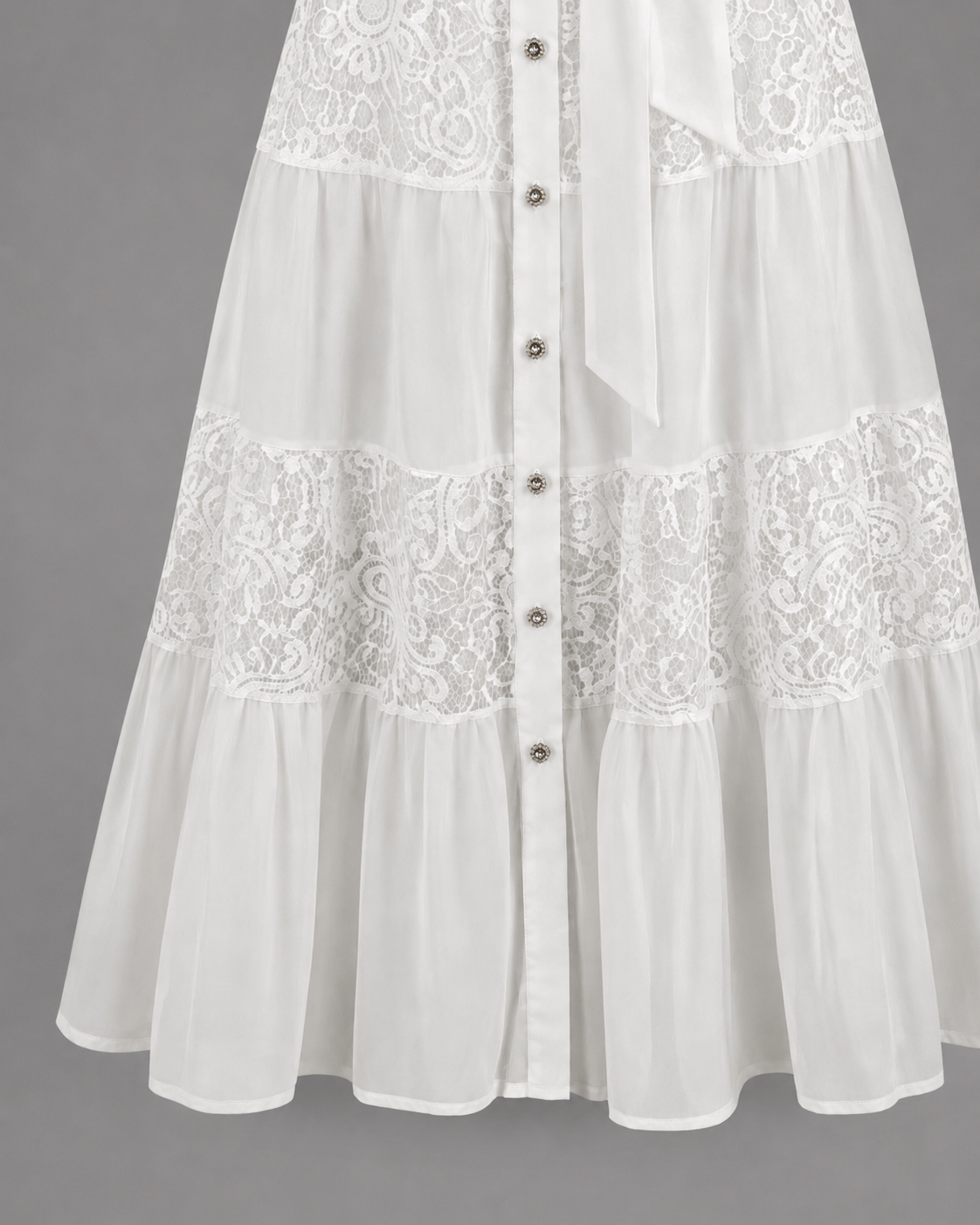 Rochie alba midi cu perle