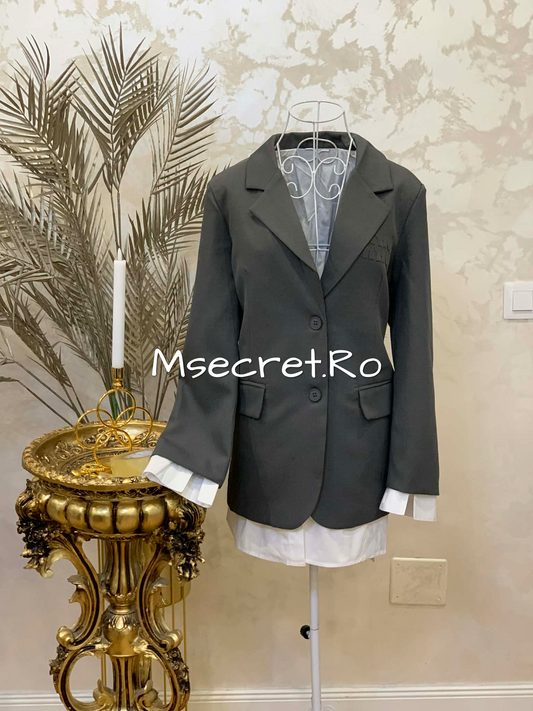 Sacou gri Miu cu rever