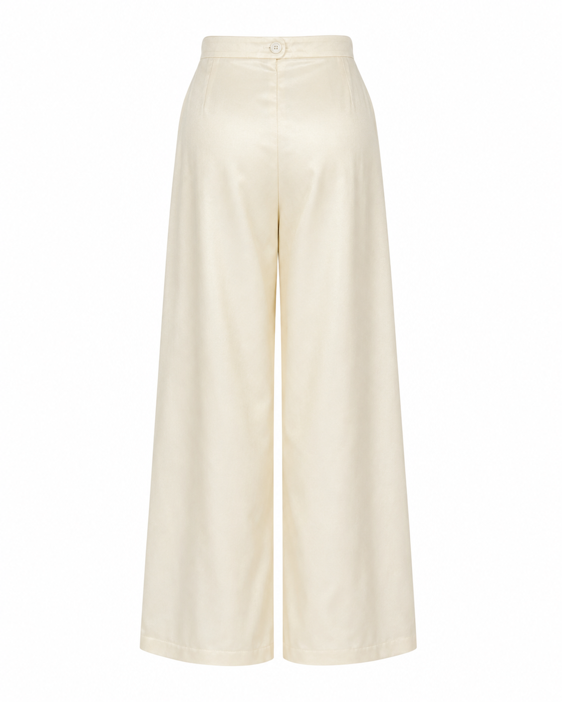Cream elegant trousers with lace overlay