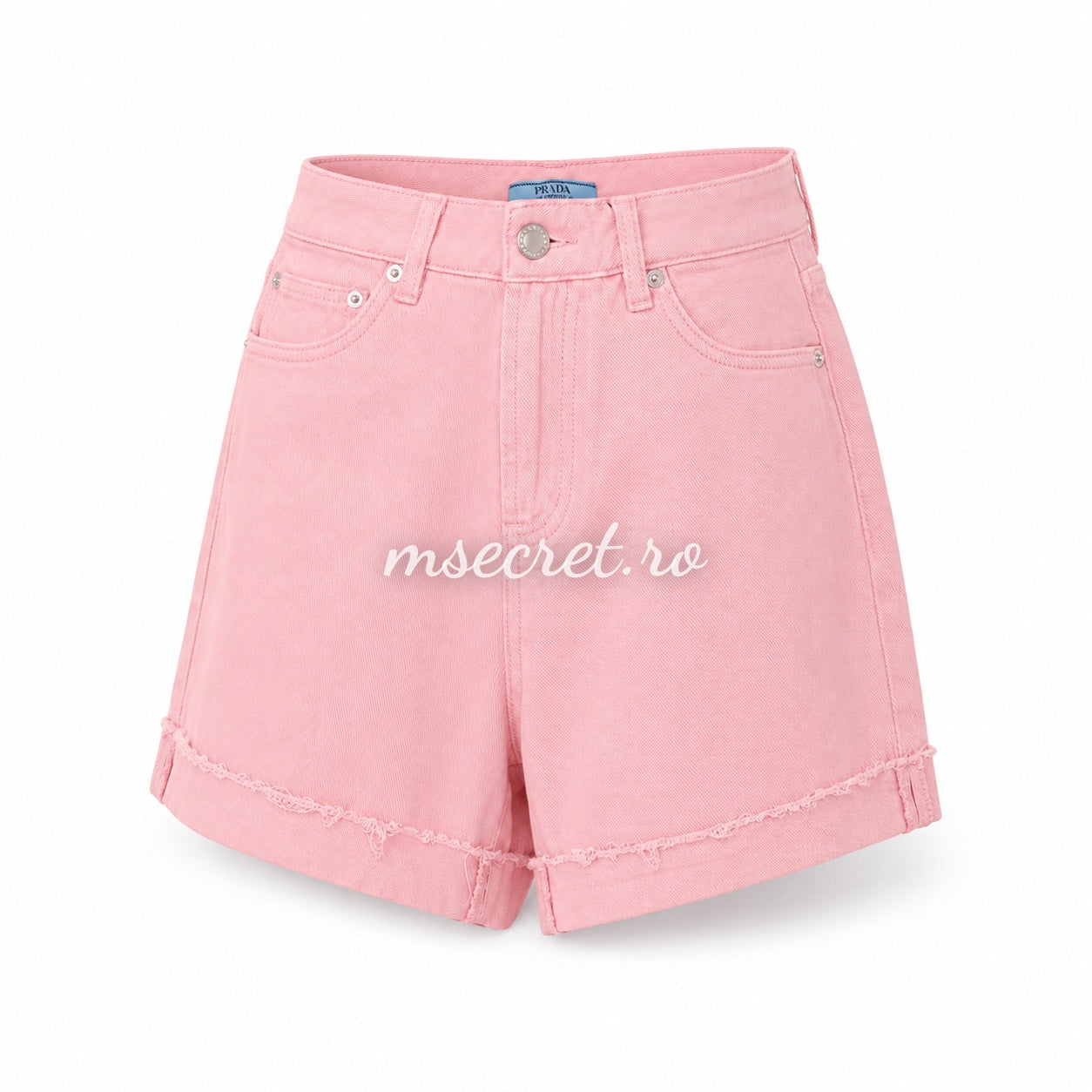 Pantaloni scurti din denim roz
