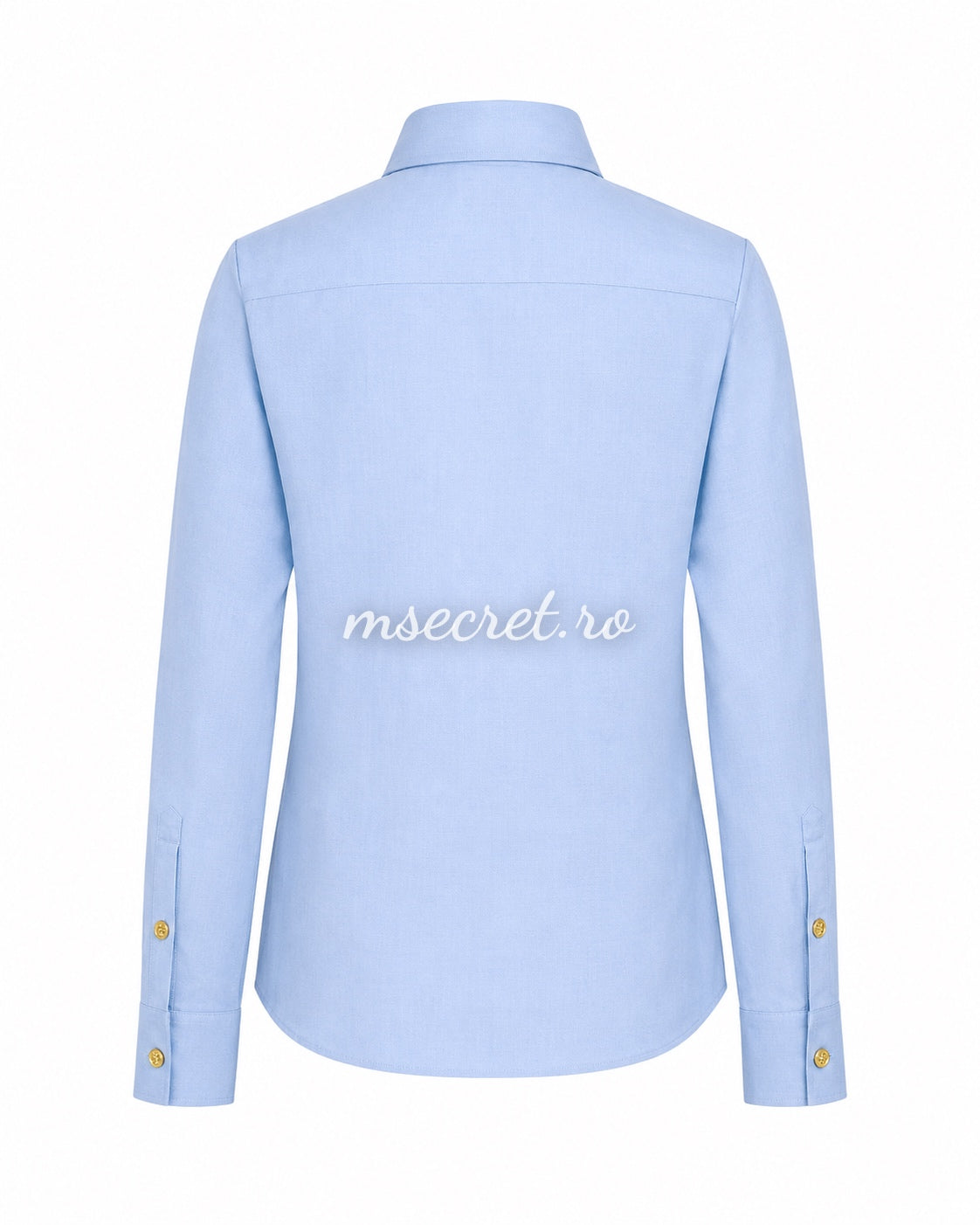 Compleu bleu cu camasa si pantaloni scurti, detalii aurii