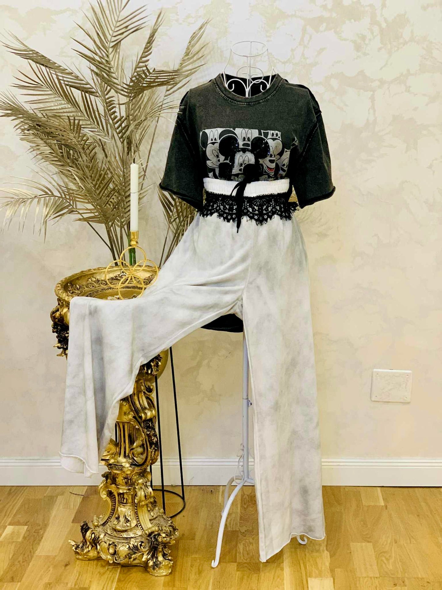 Pantaloni lungi din bumbac cu talie moderna si buzunare