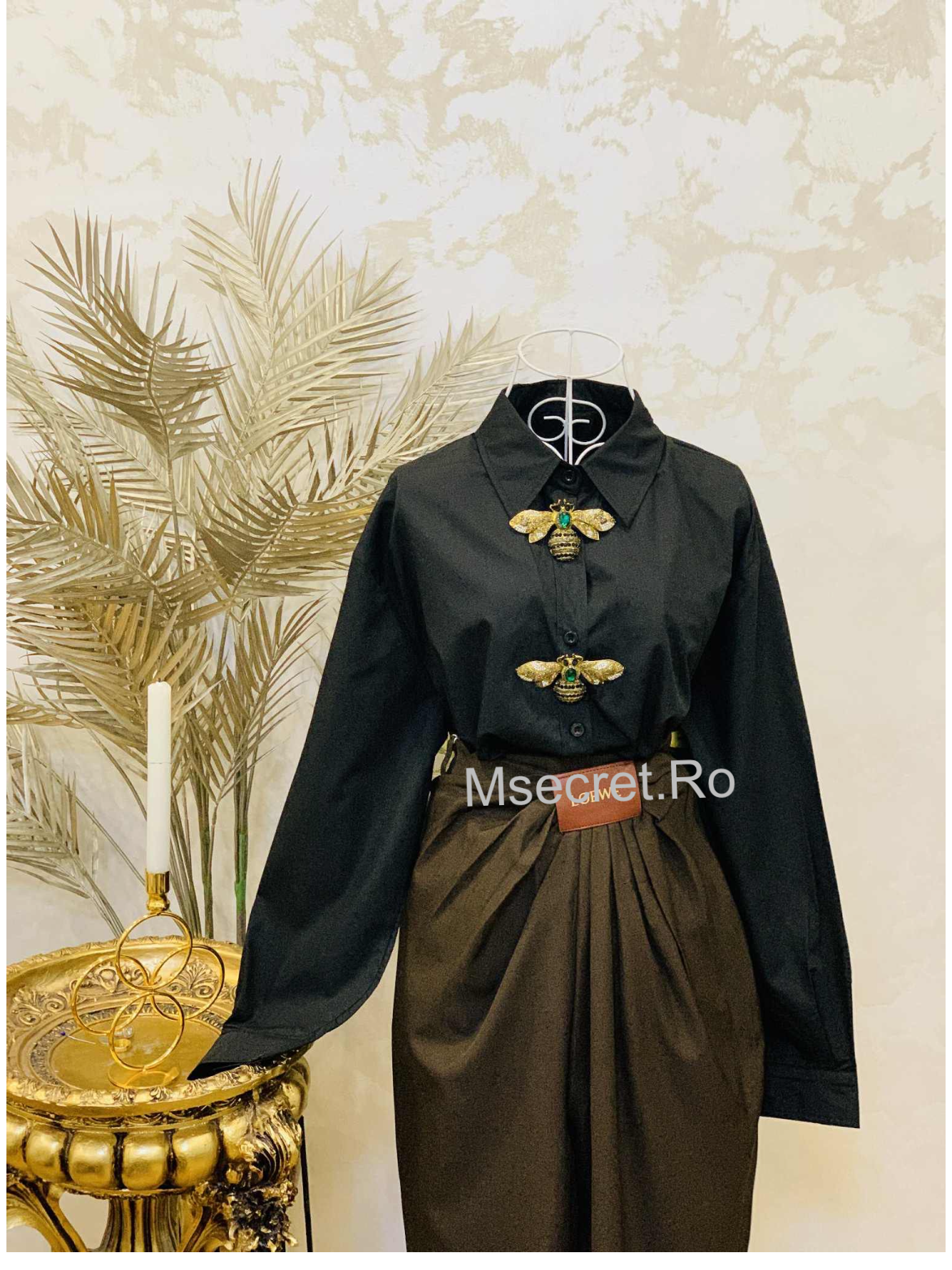 Camasa neagra din bumbac