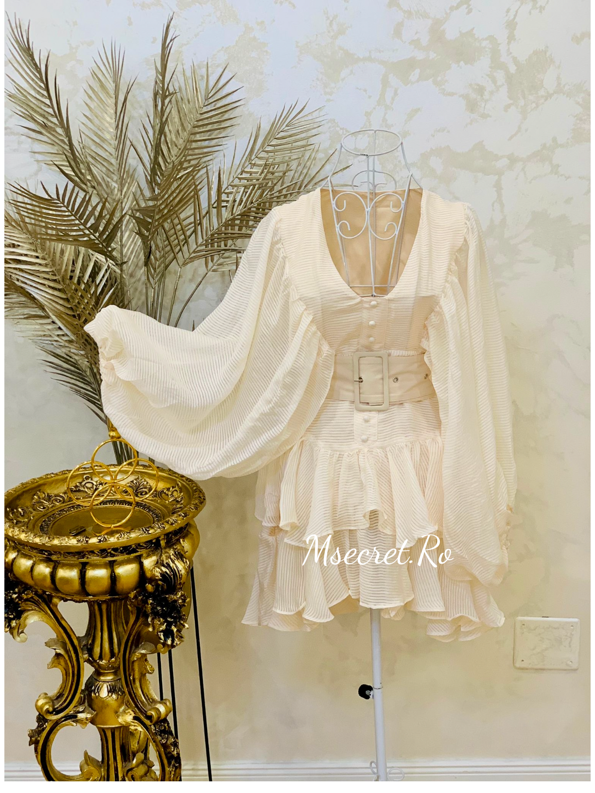 Rochie cu volane Ivory