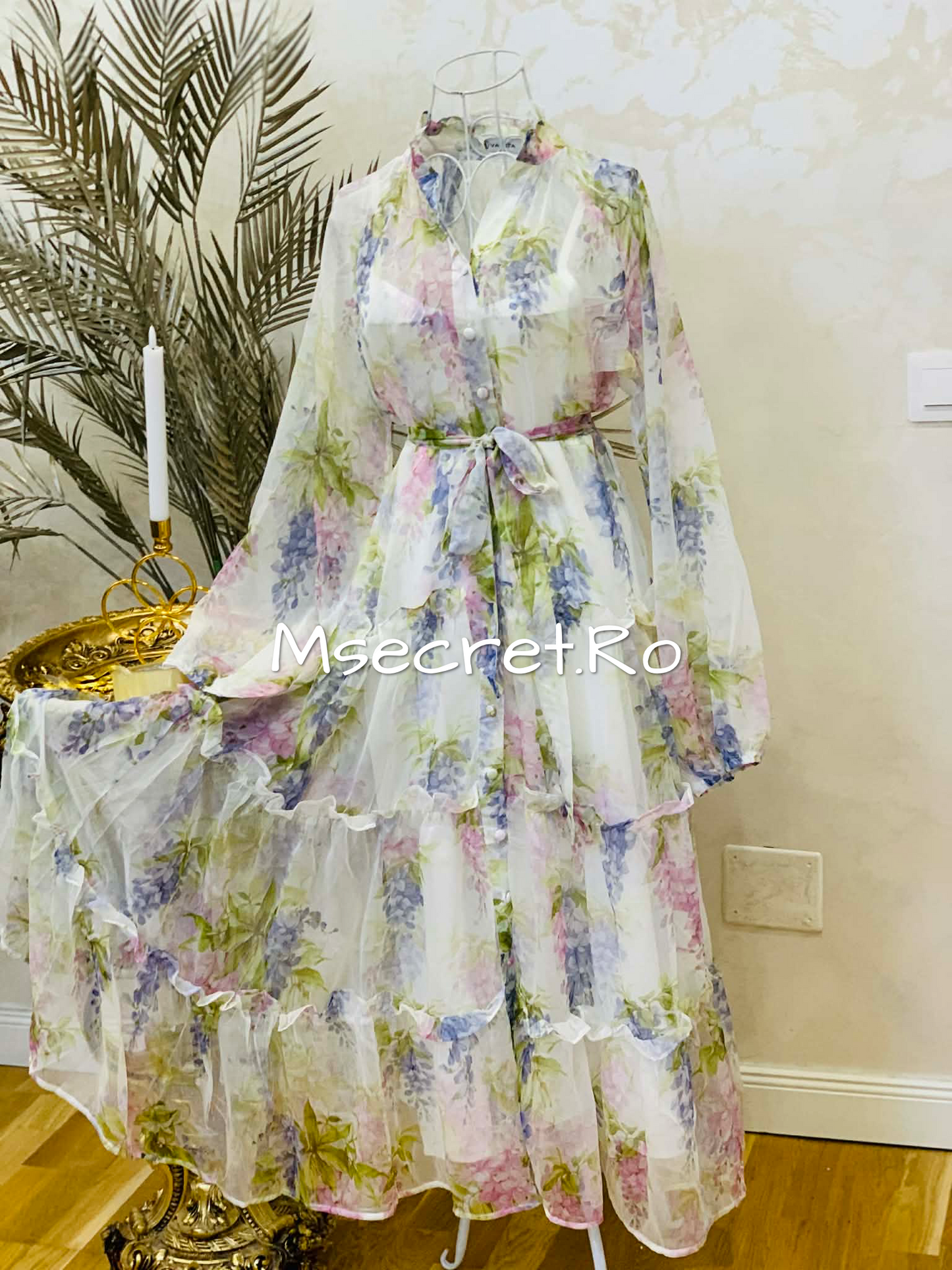 Rochie florala din matase