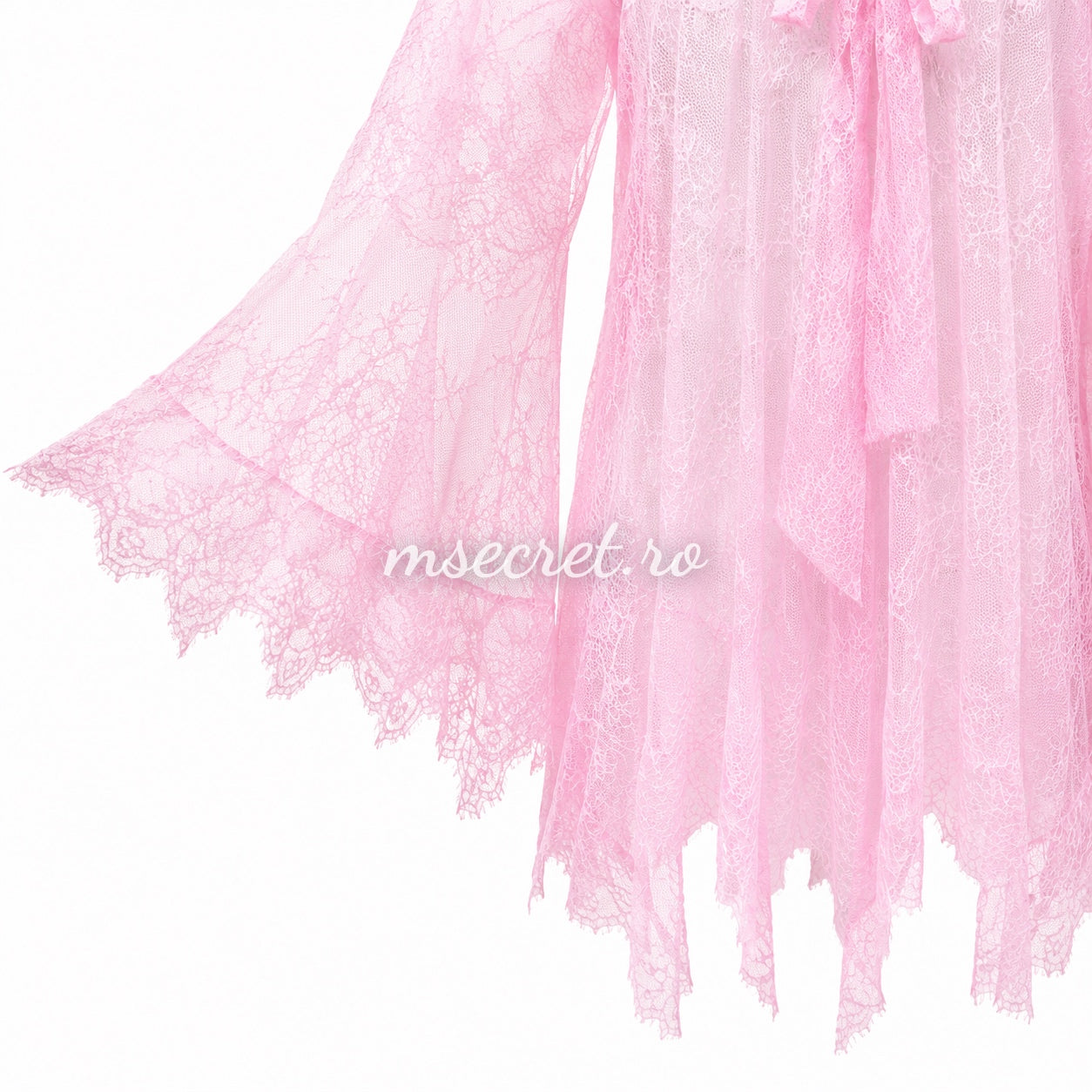 Pink lace shirt with hood