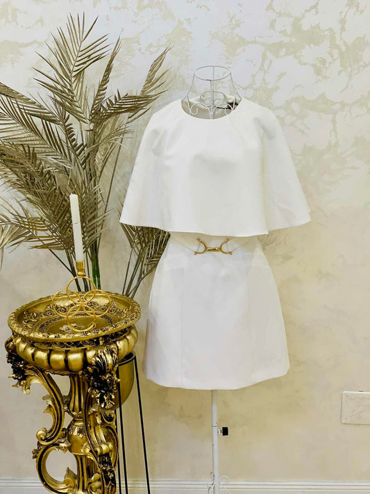 Rochie alba cu capa