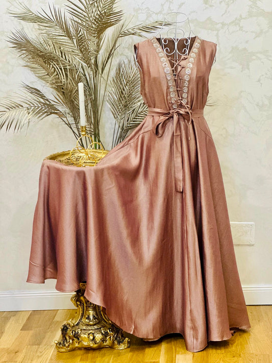 Rochie lunga cu pietre