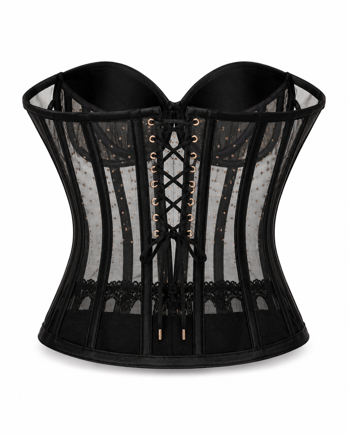 Corset negru cu pietre