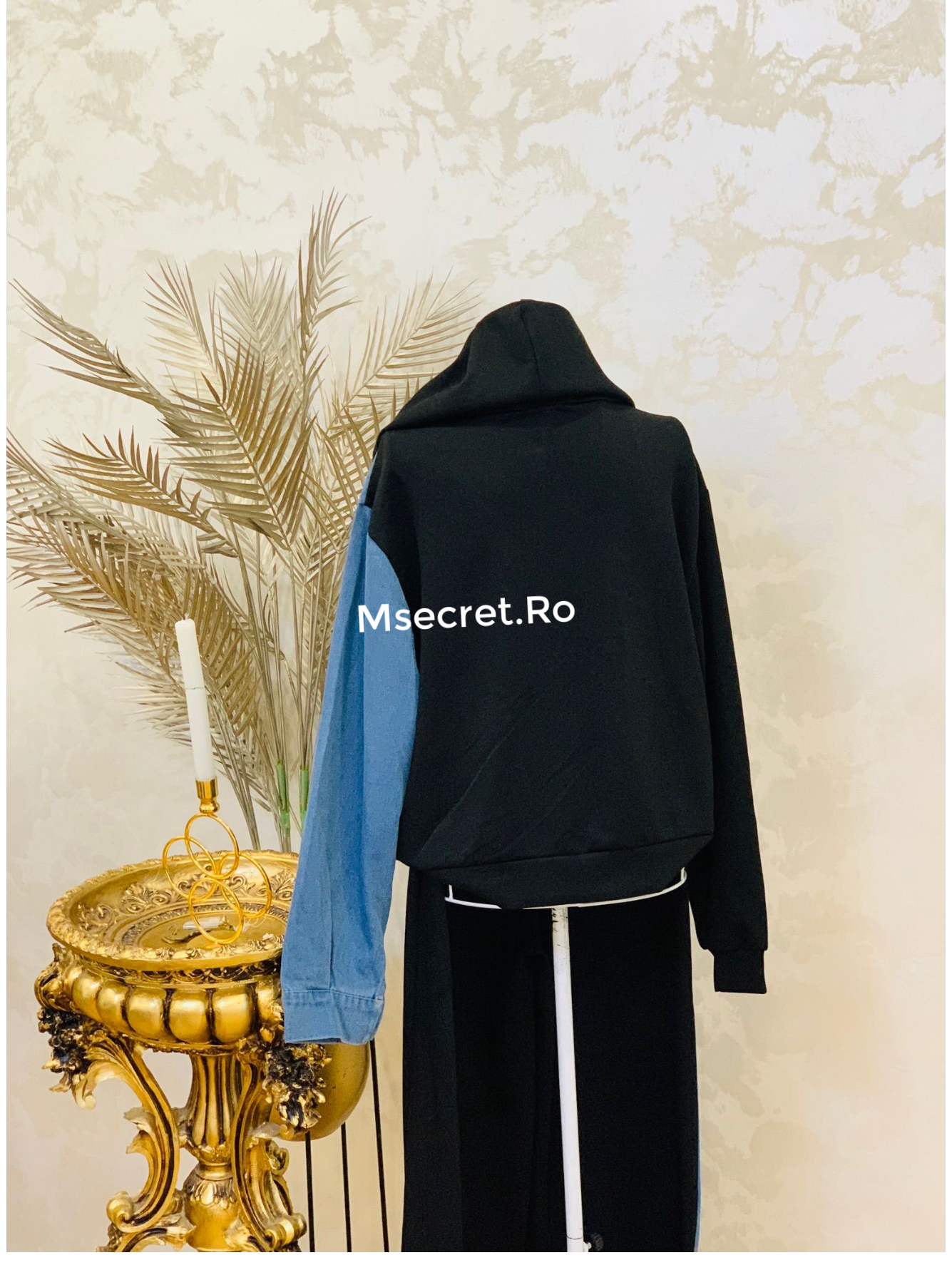 Compleu denim cu pantaloni lungi