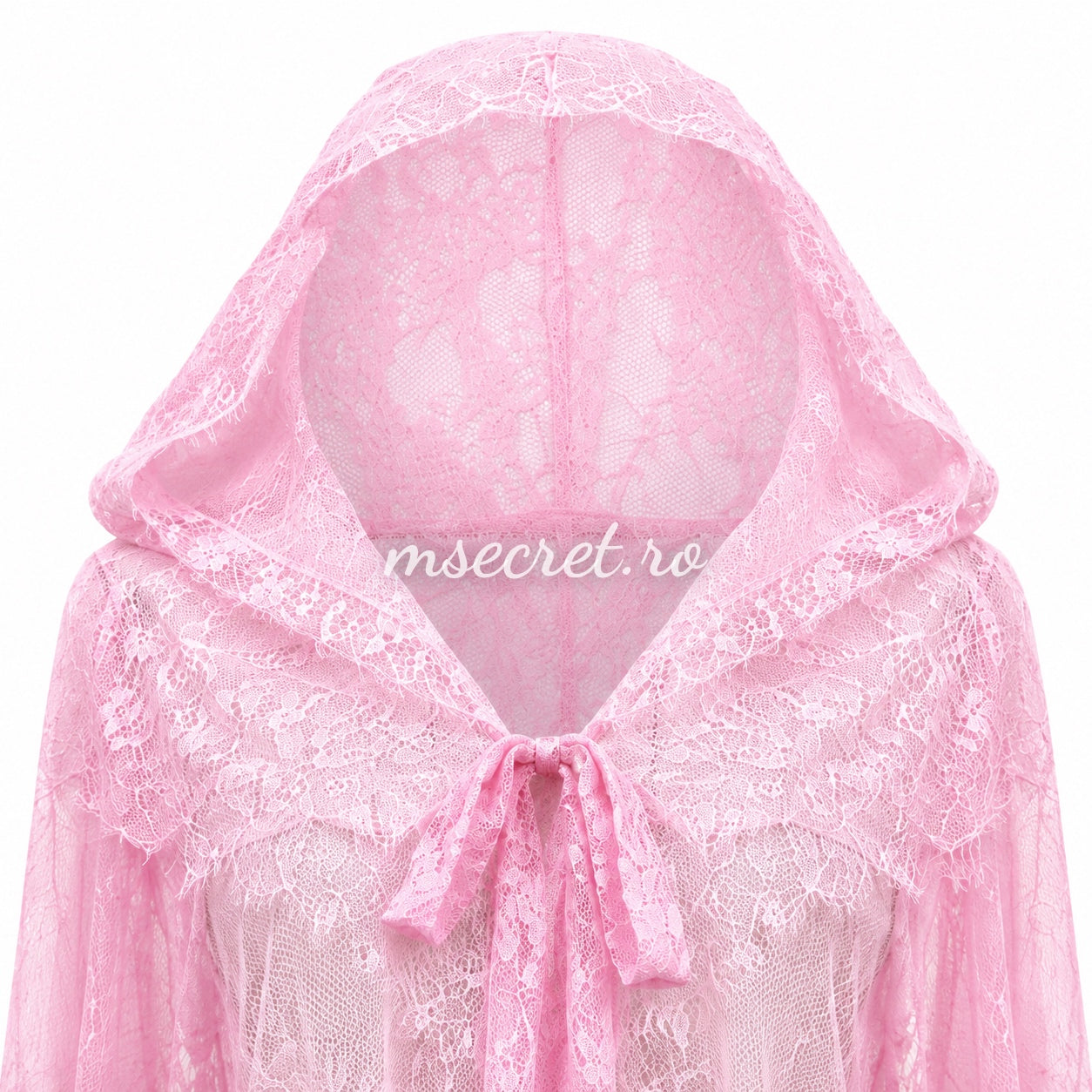 Pink lace shirt with hood