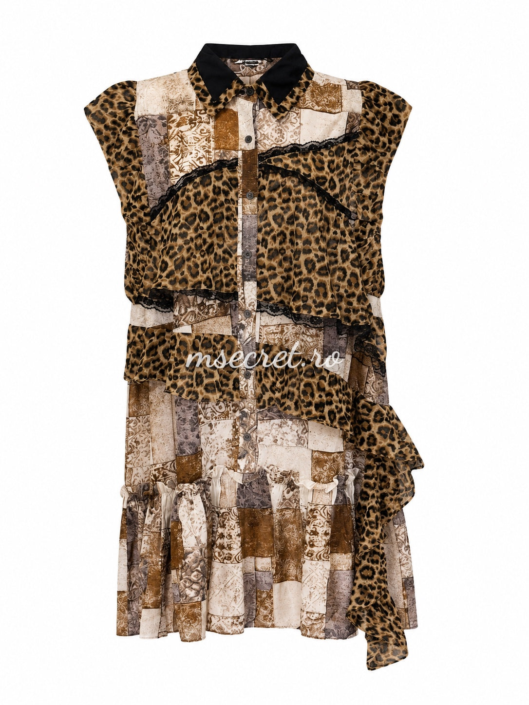 Rochie cu volane asimetrice