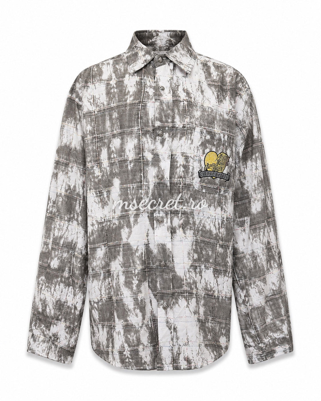 Oversized grey shirt with artistic print