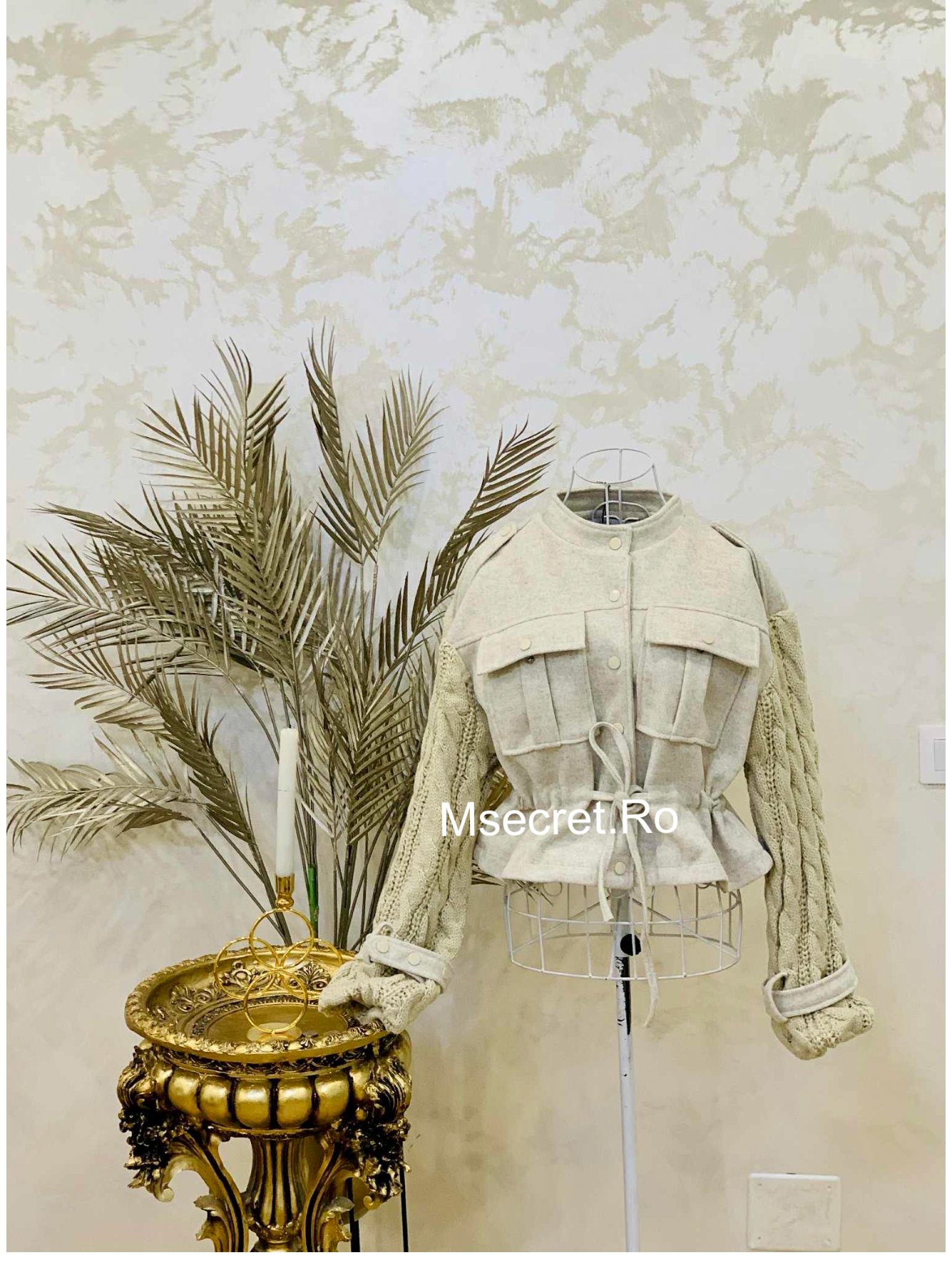 Geaca din stofa cu lana