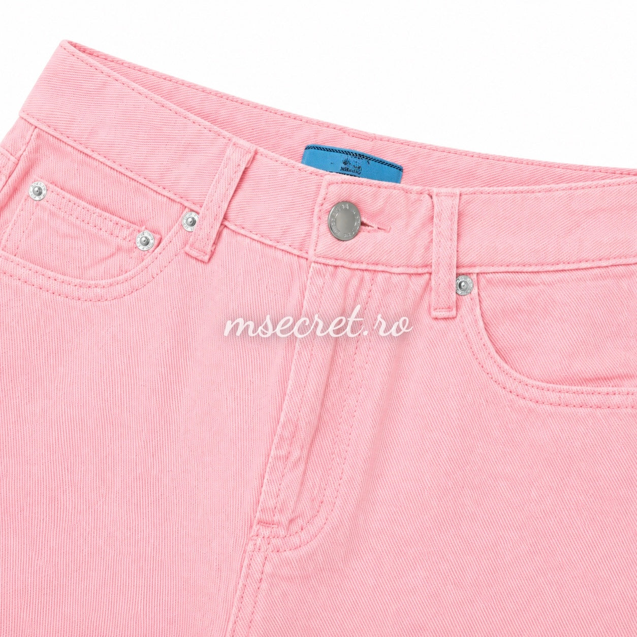 Pantaloni scurti din denim roz
