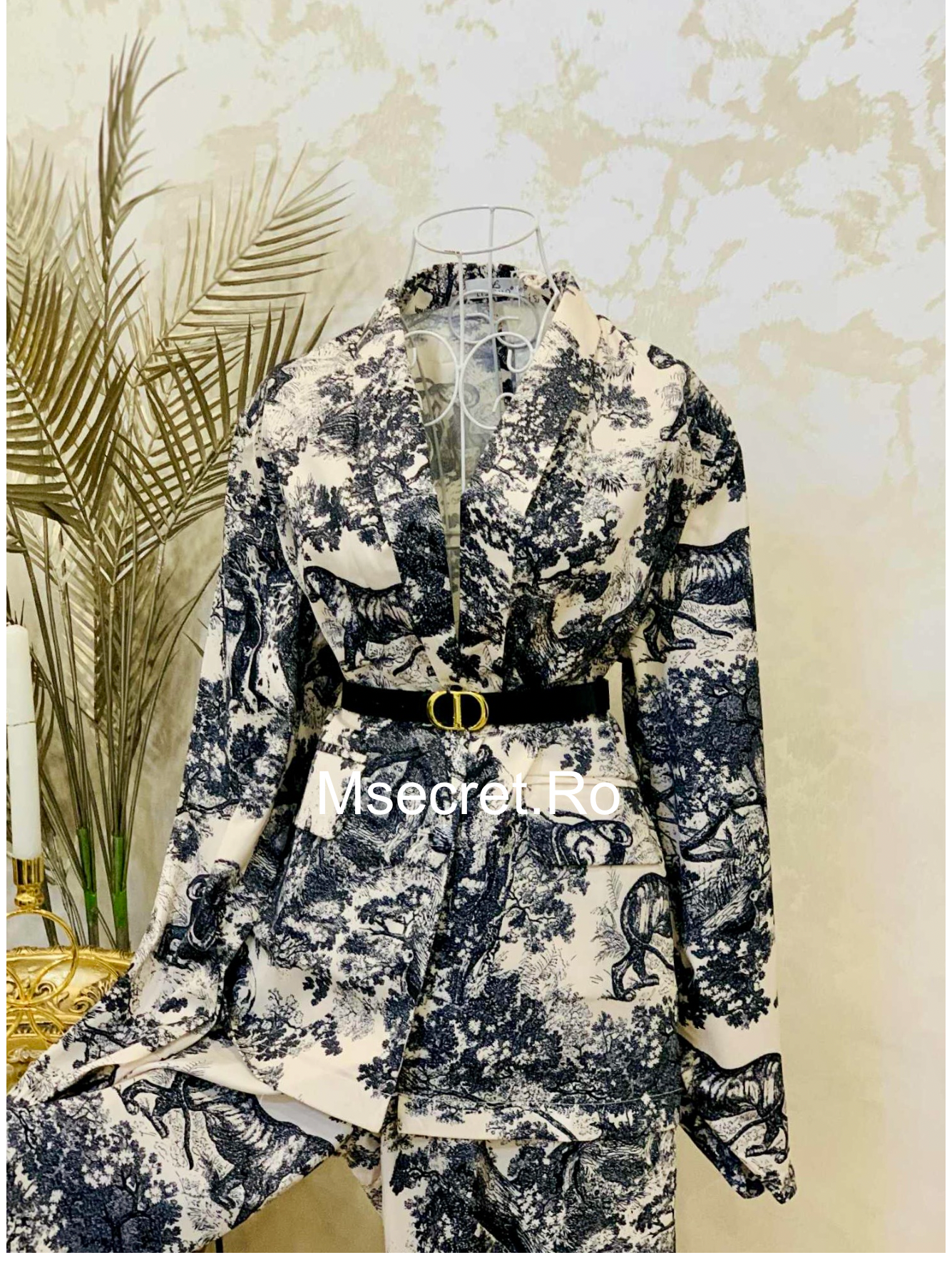 Compleu satinat cu pantaloni lungi