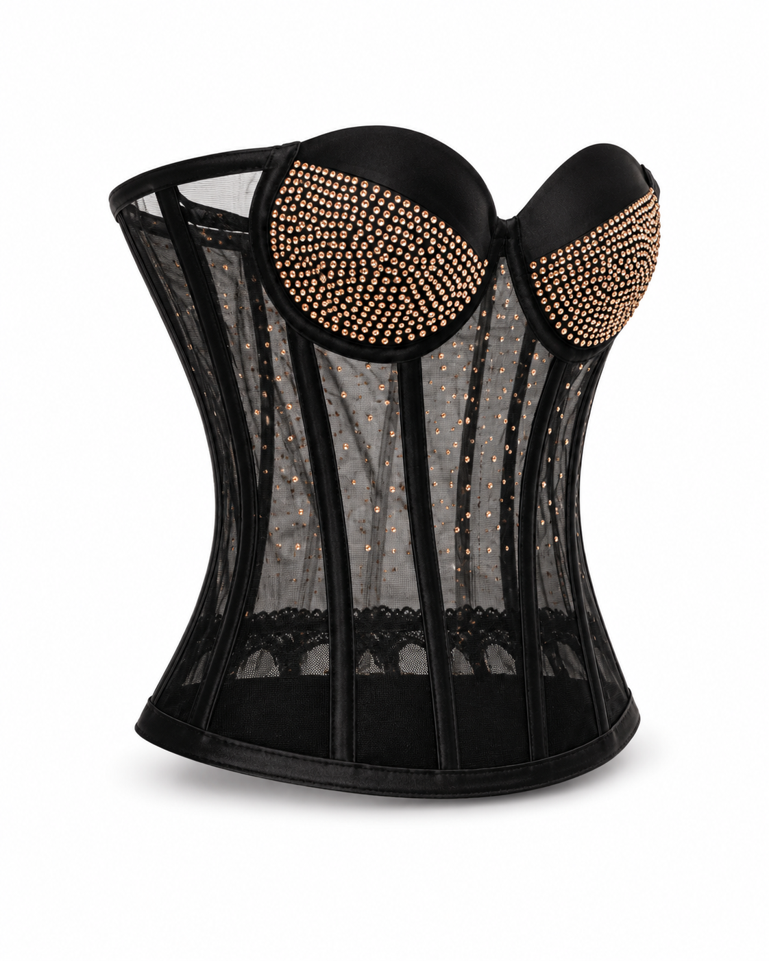 Corset negru cu pietre