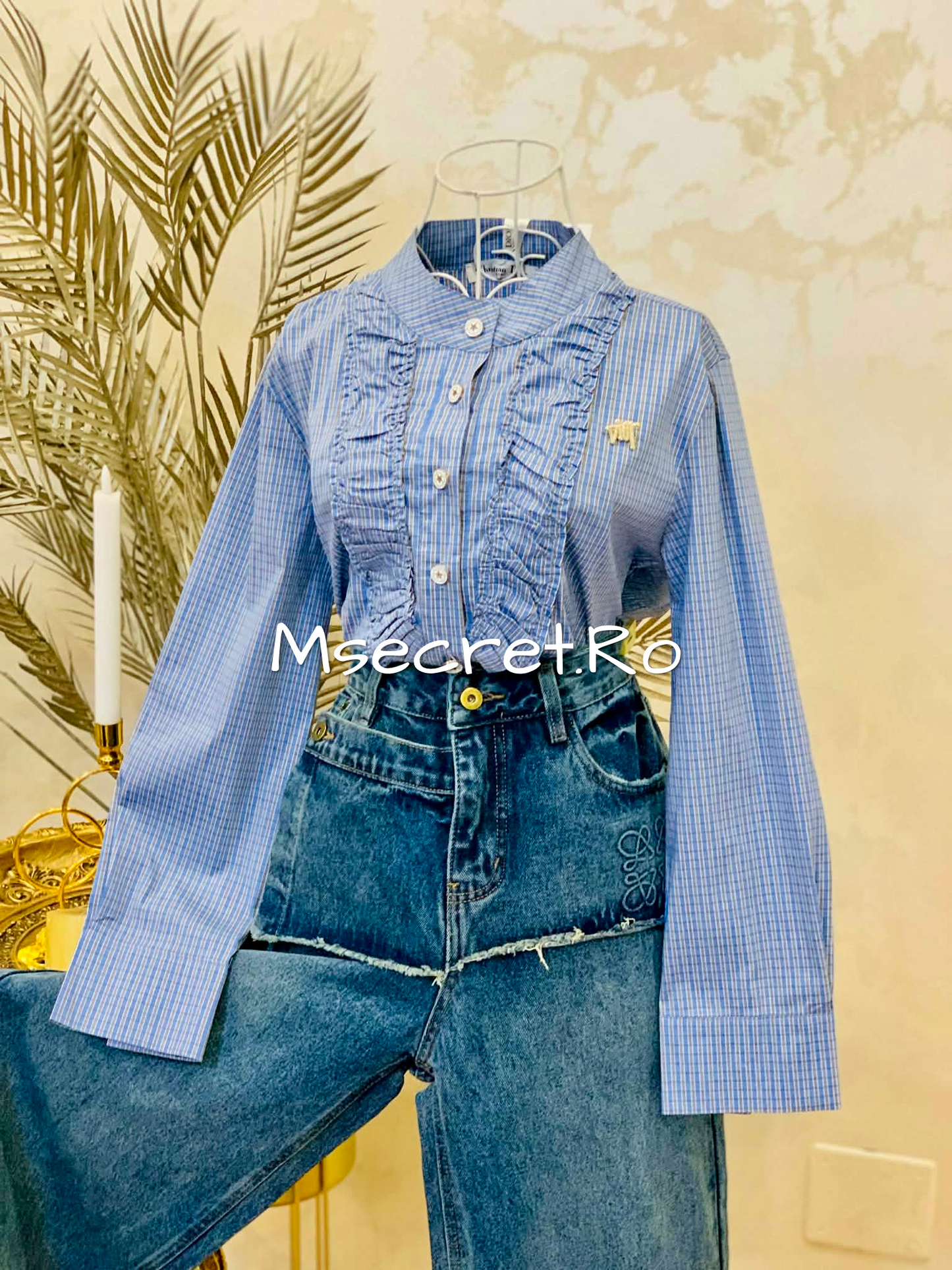 Camasa albastra din bumbac