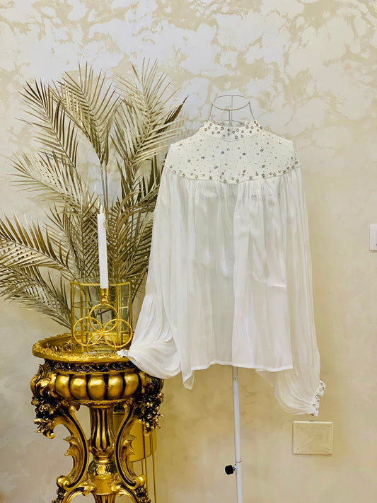 Camasa alba cu perle