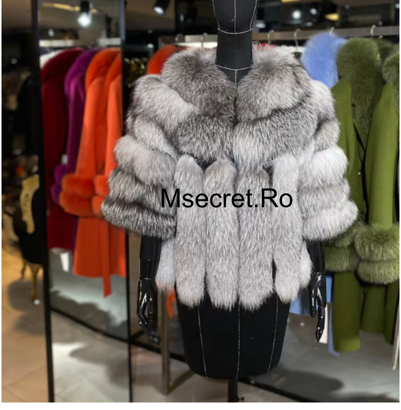 Haina de blana naturala de vulpe