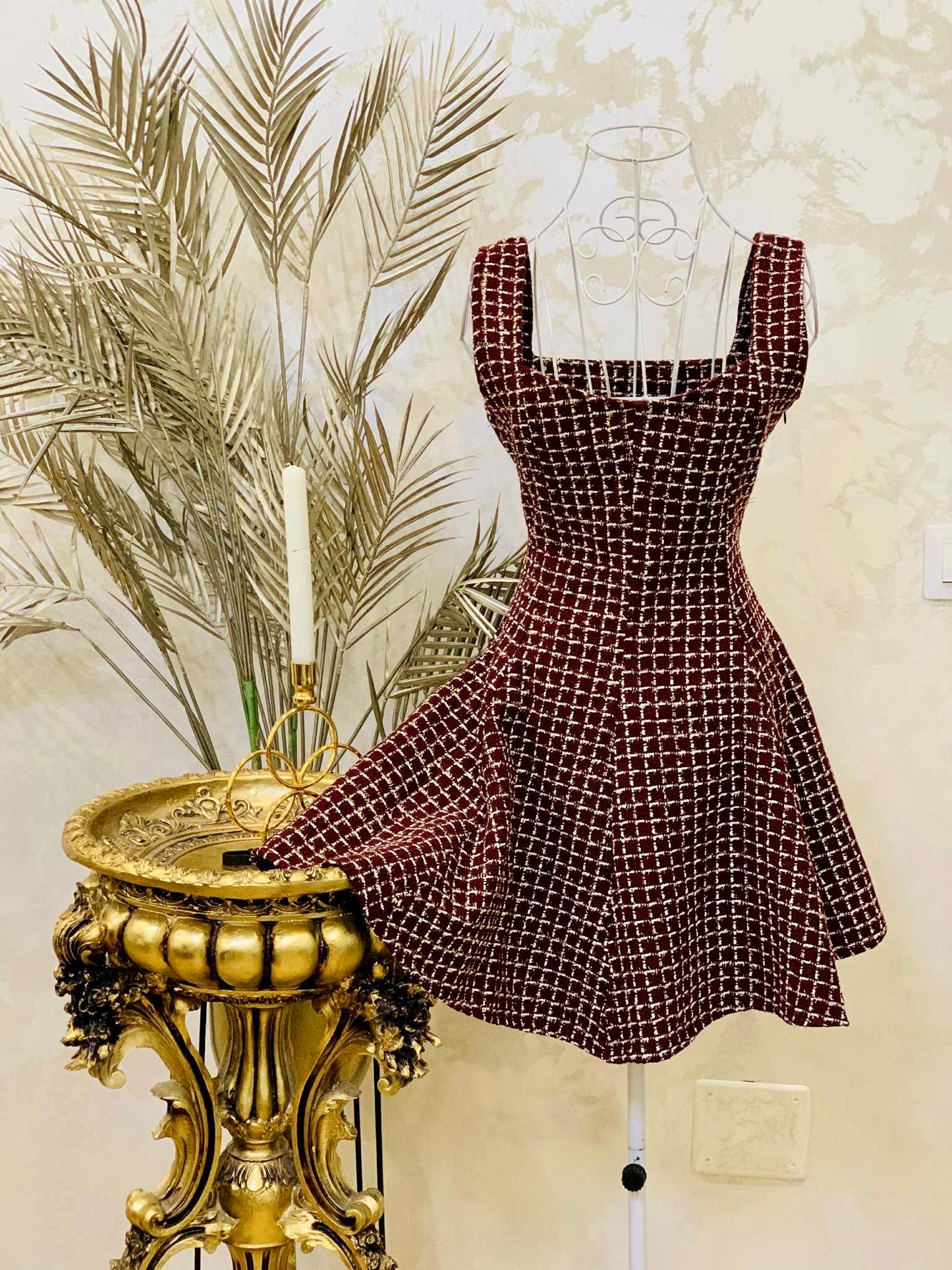 Compleu din tweed cu sacou si rochie