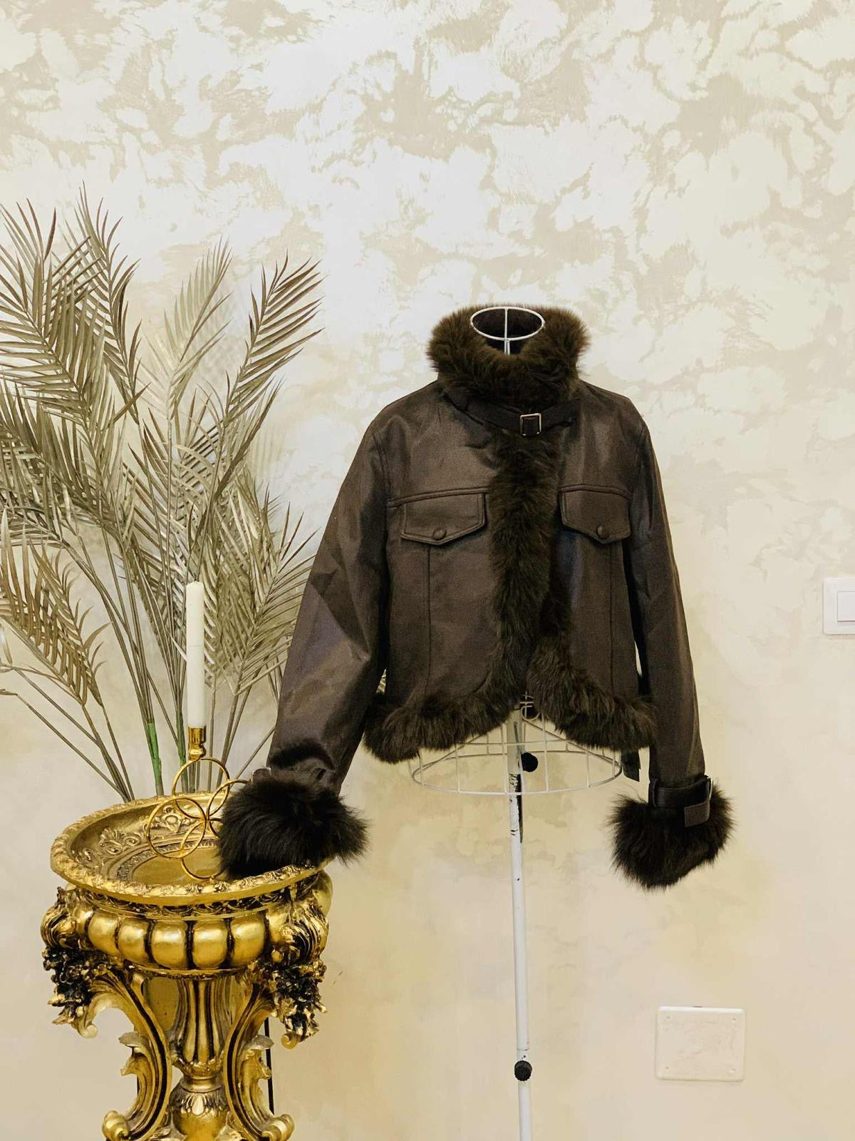 Geaca cu blana de vulpe