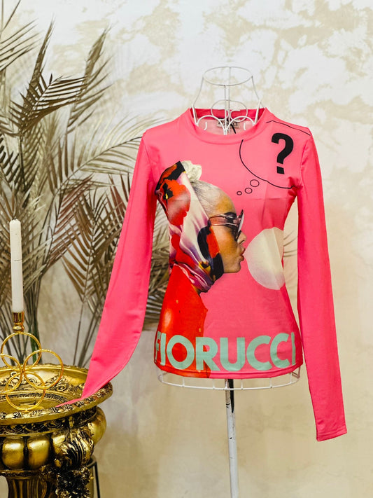 Bluza grafica roz