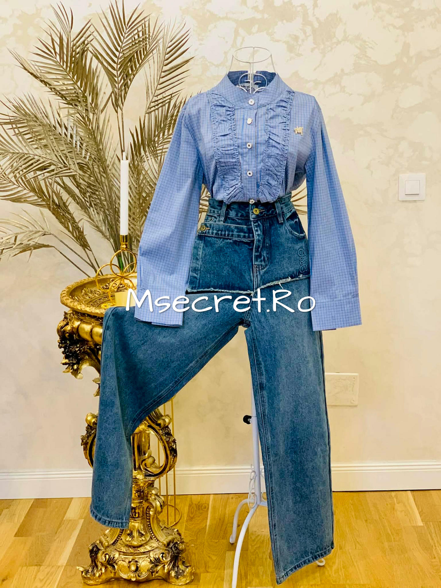 Camasa albastra din bumbac