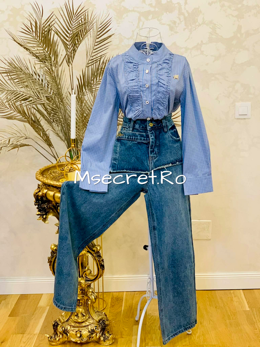 Camasa albastra din bumbac