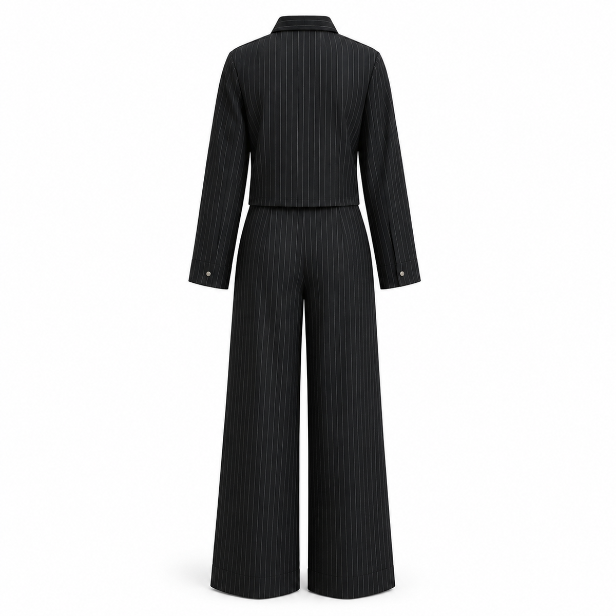 Compleu negru cu camasa si pantaloni lungi MiuM