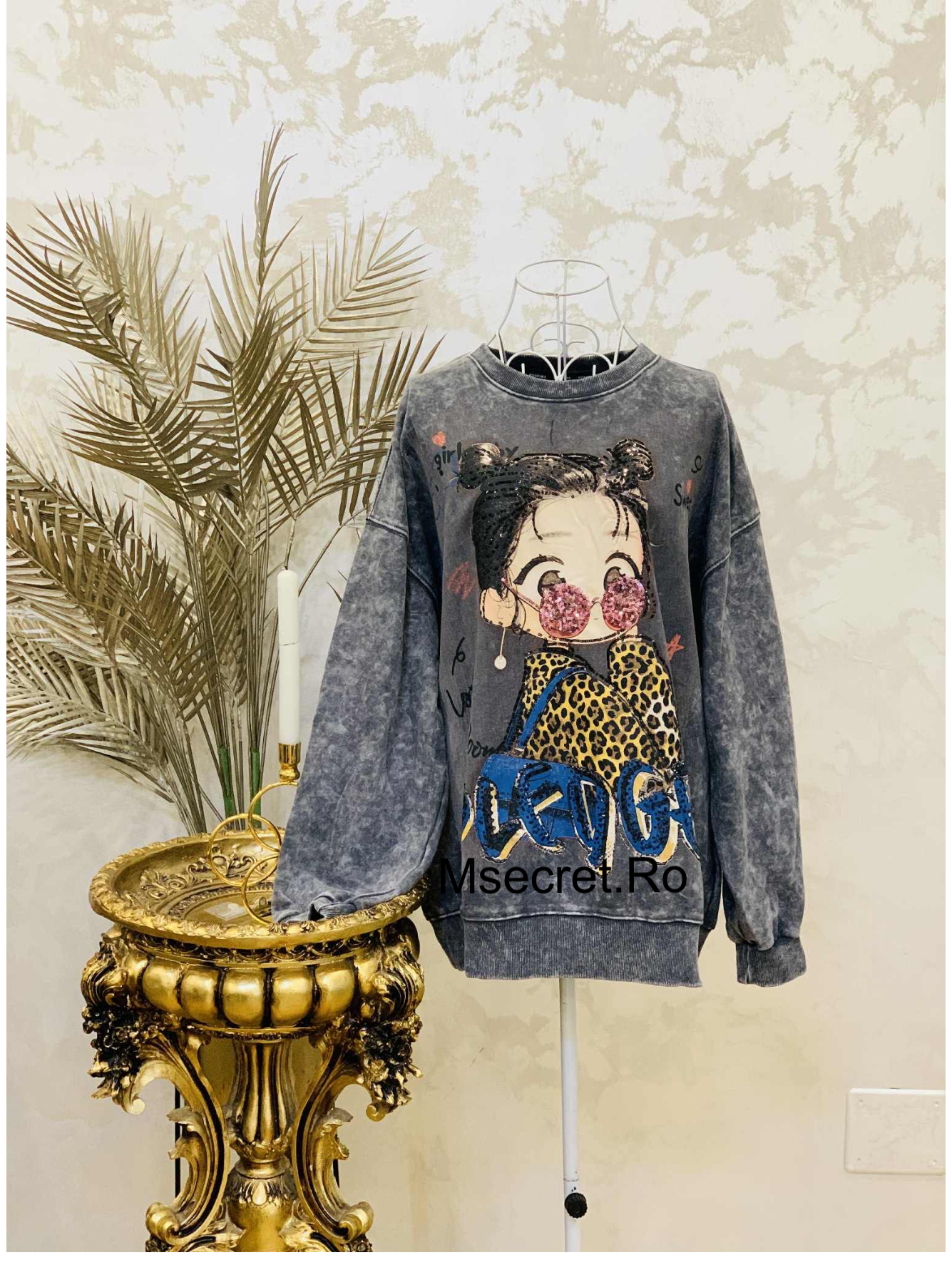 Bluza din bumbac cu model