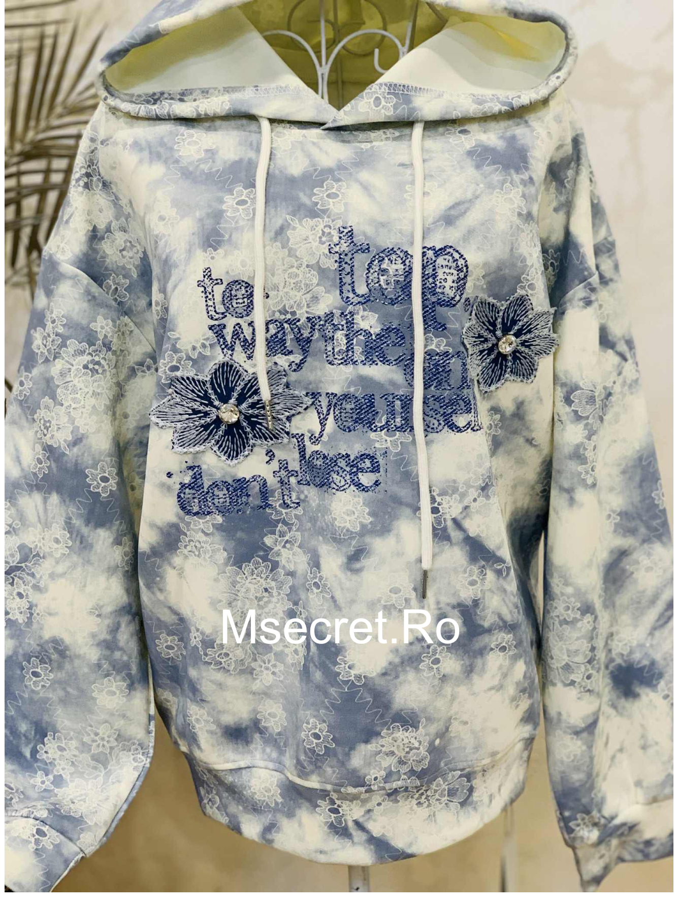 Hanorac din bumbac cu model