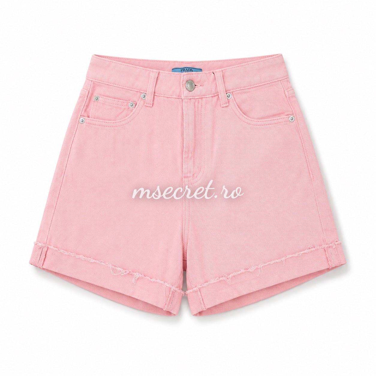 Pantaloni scurti din denim roz