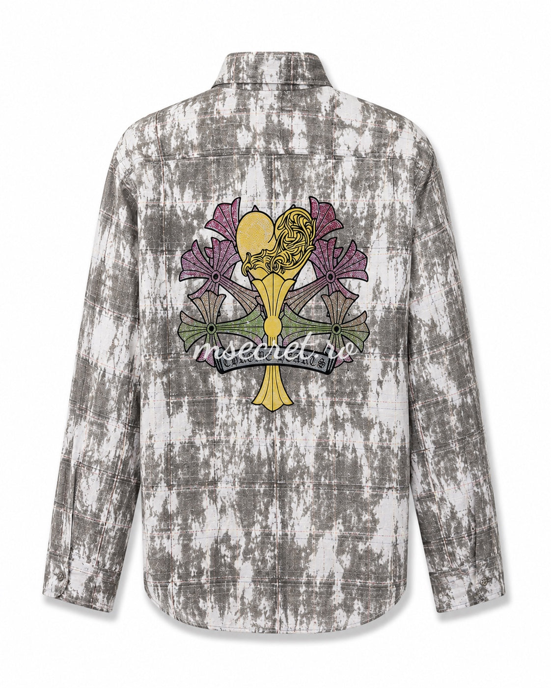 Oversized grey shirt with artistic print