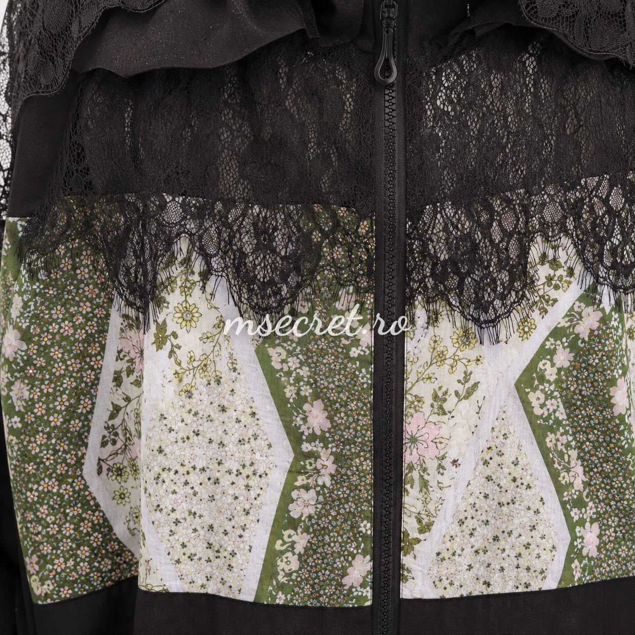 Black lace jacket with hood