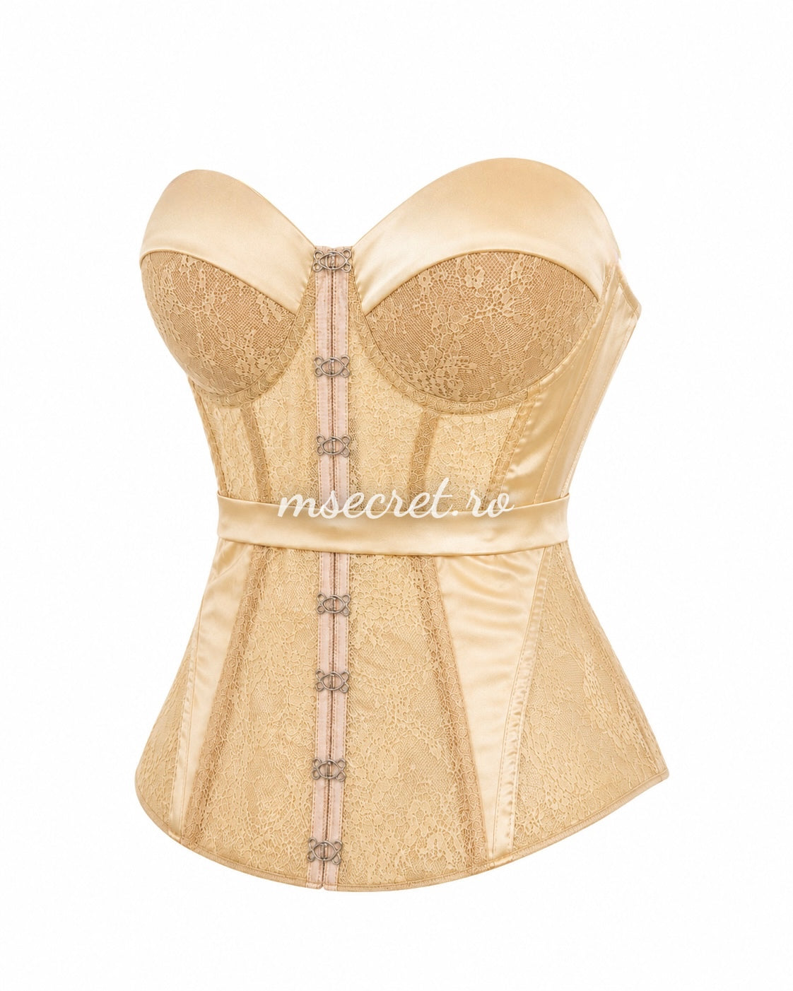 Ivory lace corset with cups