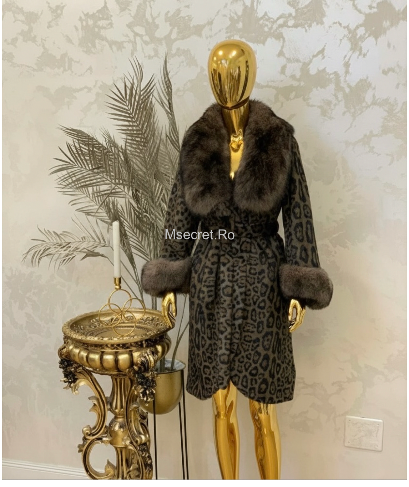 Haina de blana animal print alcantara si vulpe