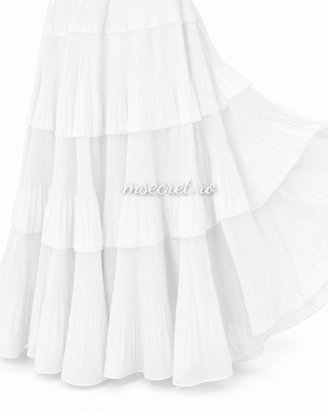 Rochie midi din in alba