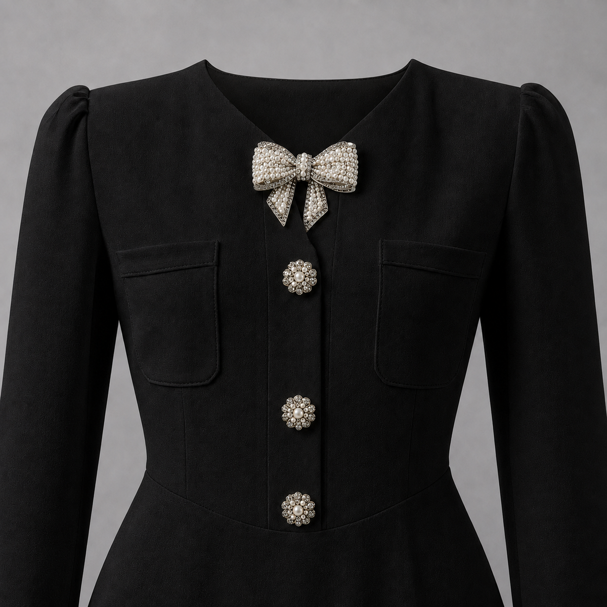 Rochie scurta neagra cu pietre Mona