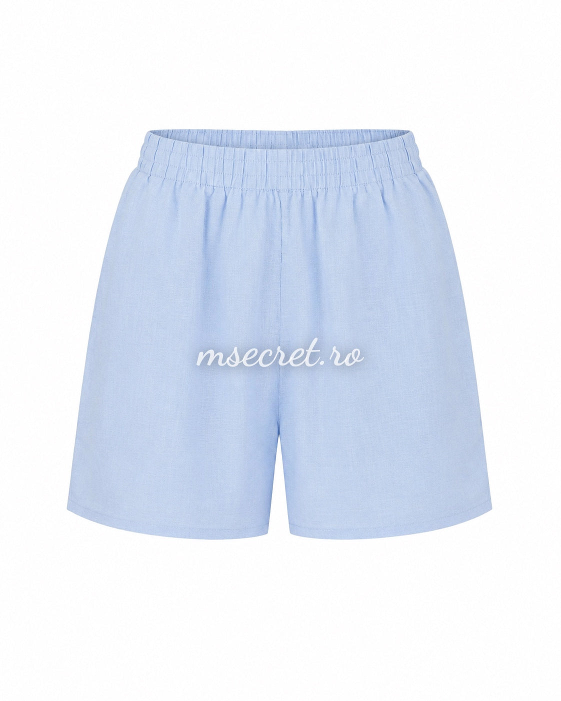 Compleu bleu cu camasa si pantaloni scurti, detalii aurii