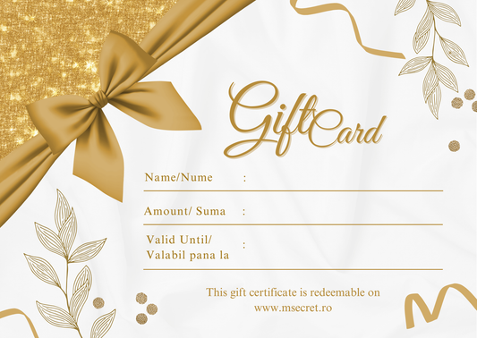 Dăruiește bucurie cu un Gift Card!