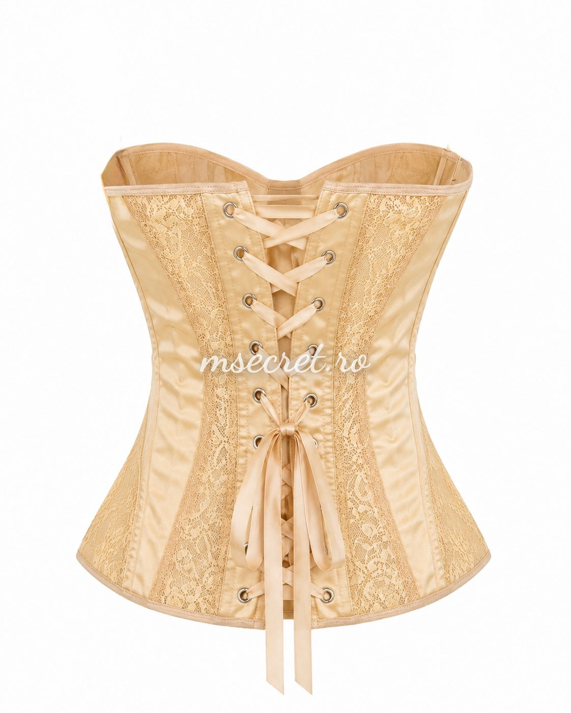 Ivory lace corset with cups
