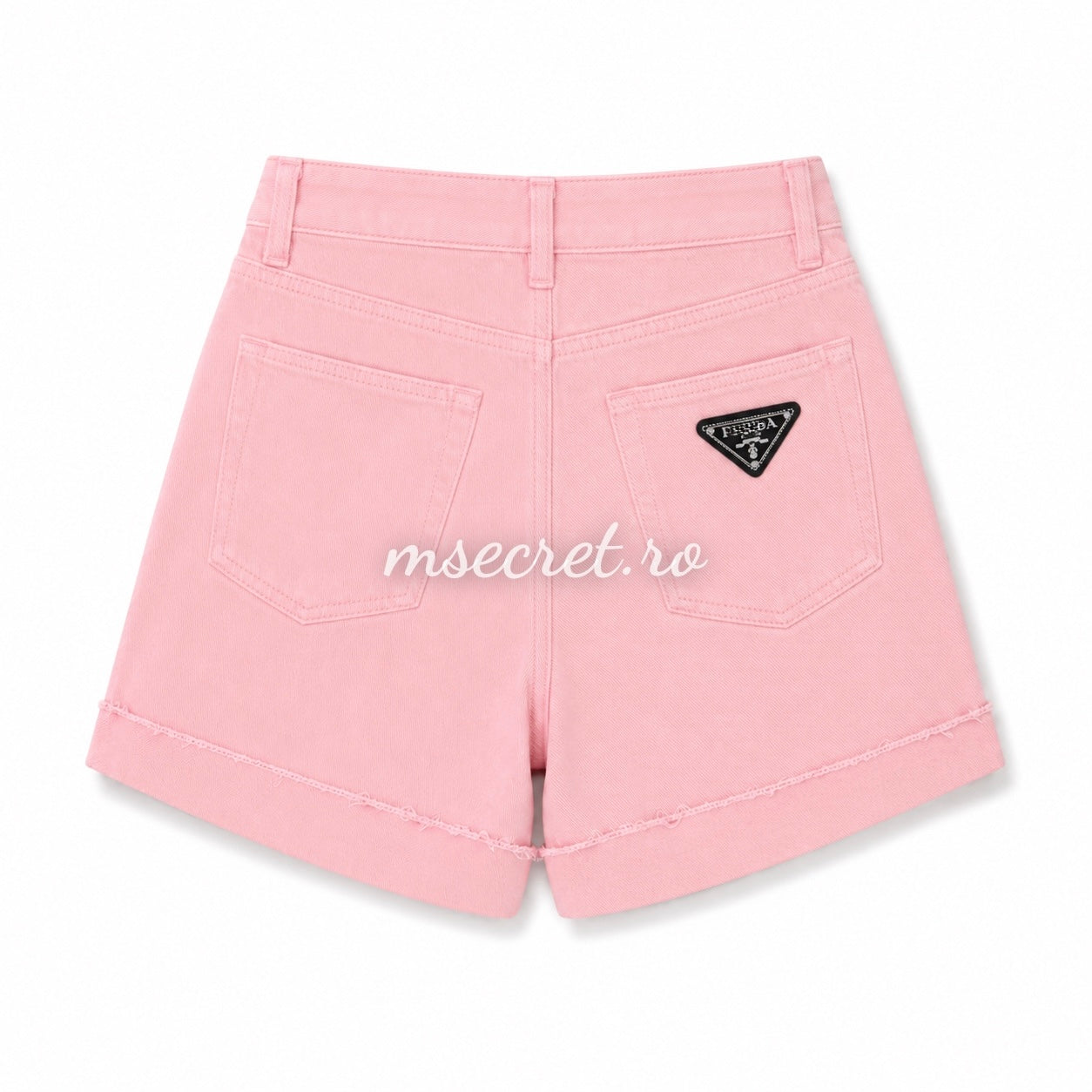 Pantaloni scurti din denim roz