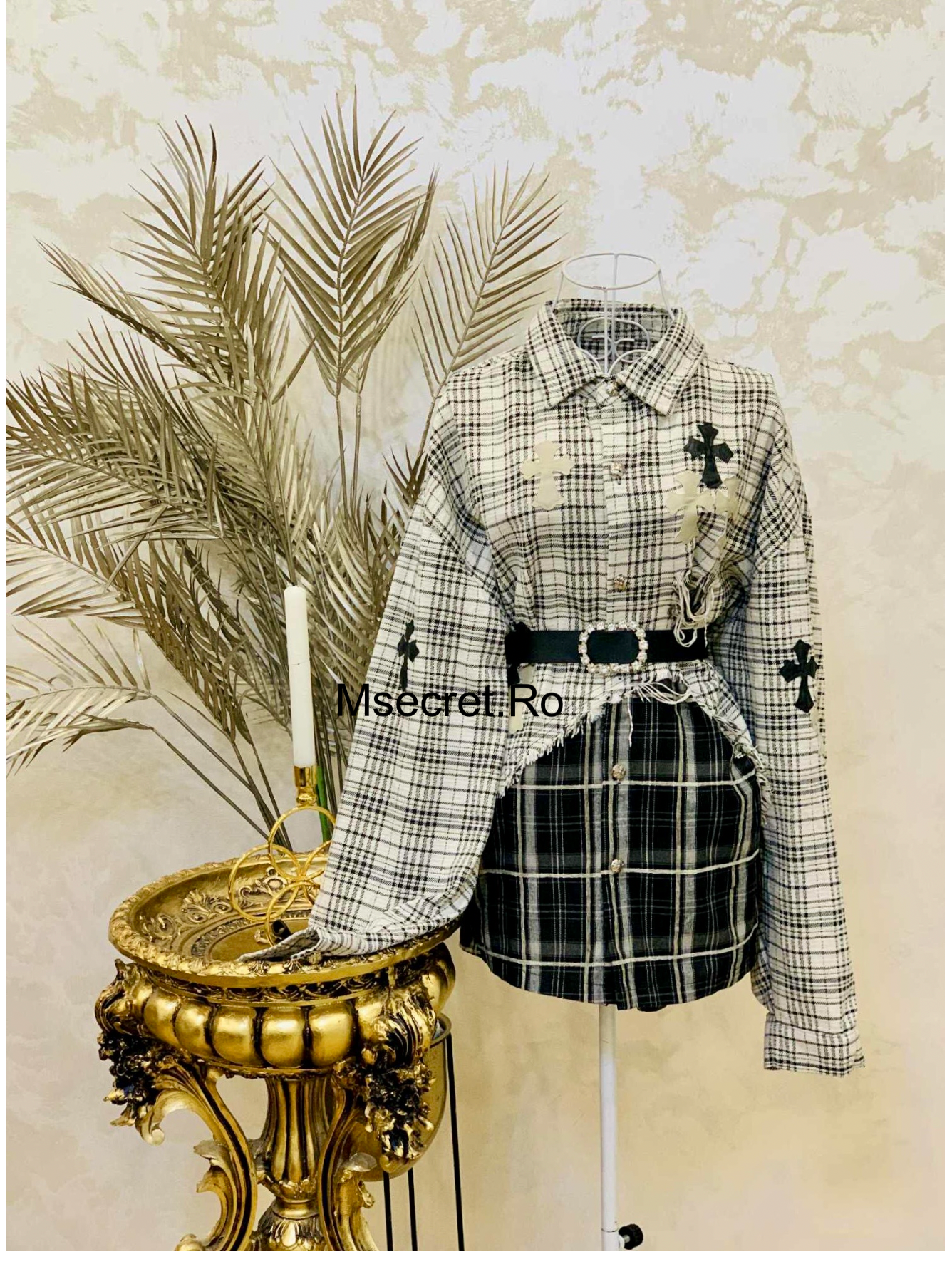 Camasa asimetrica cu carouri