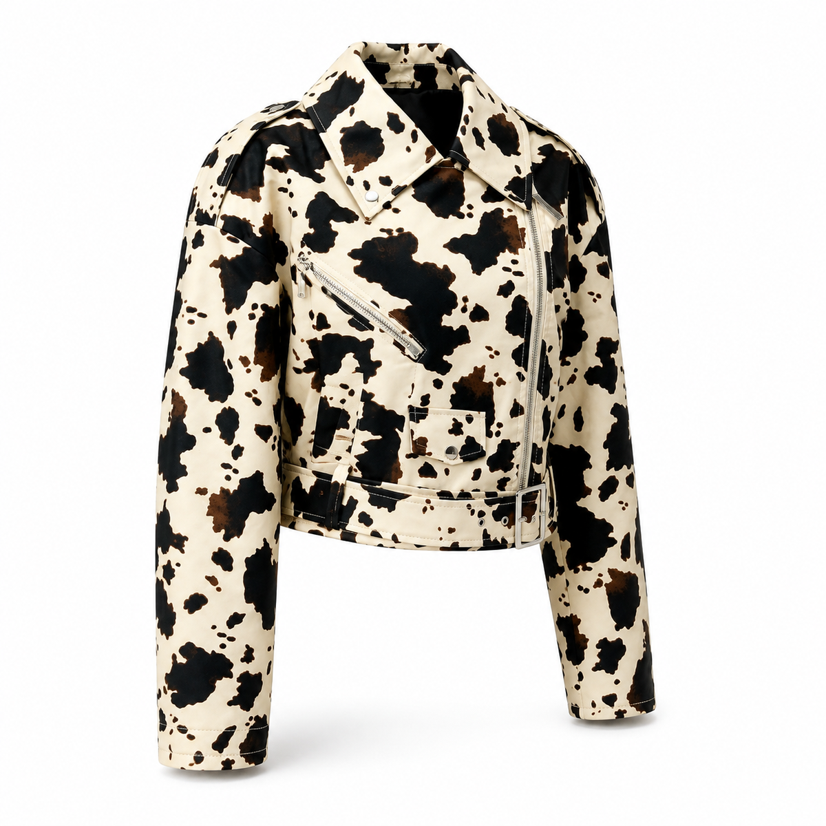 Geaca din piele animal print