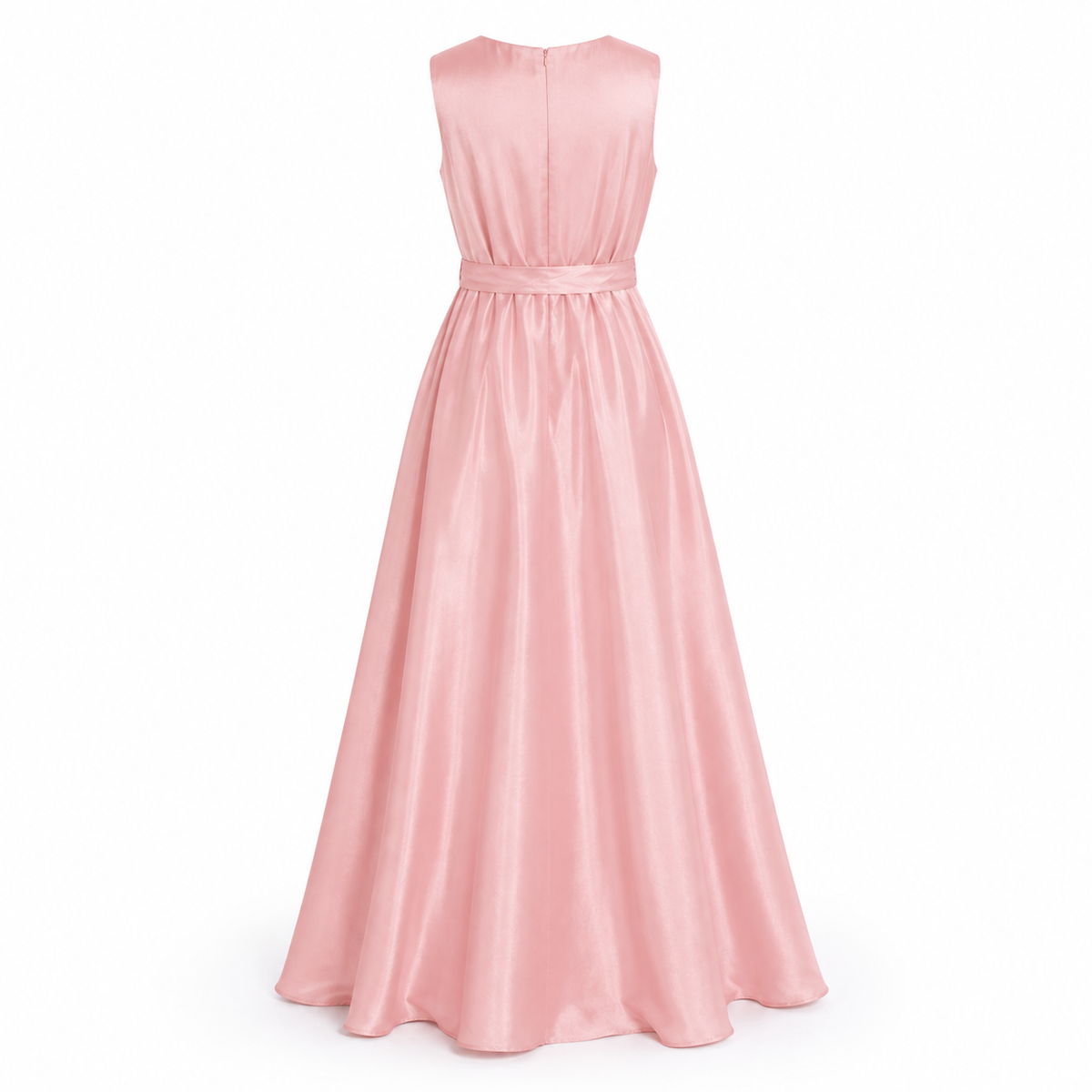 Rochie lunga roz cu pietre